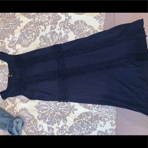 Navy blue ruffle dress